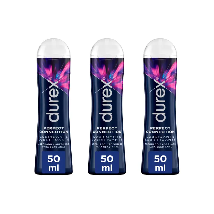 Durex - Lote Set 3x Lubricantes Perfect Connection 50ml, Dulce y Placentero, Sexo Seguro - 1