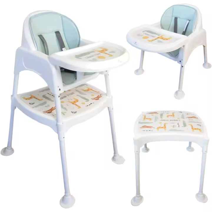 Olmitos - Trona Evolutiva 3 en 1 para Bebé: Trona, Silla Infantil y Mesa con Silla - Arnés de Seguridad, Bandeja Extraíble, Ligera y Ajustable - 1