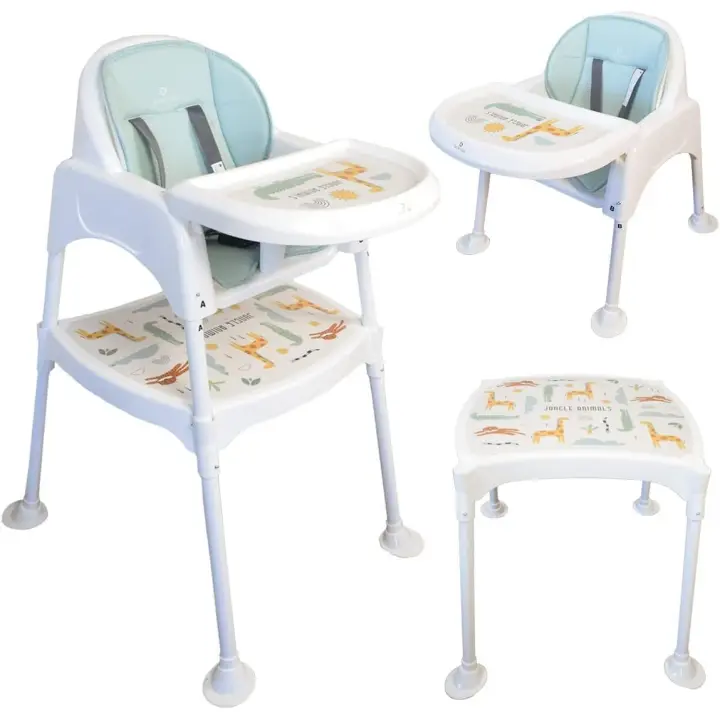 Olmitos - Trona Evolutiva 3 en 1 para Bebé: Trona, Silla Infantil y Mesa con Silla - Arnés de Seguridad, Bandeja Extraíble, Ligera y Ajustable - 1