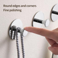 Gancho De Toalla Adhesivo Extra Fuerte Acero Inoxidable Soporte De Pared Para Cocina Y Baño Montaje Sin Perforar Resistente Al Rusticidad - details 10