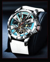 Reloj Mecánico Para Hombre SIBOTTE Con Tourbillon Y Esfera Luminosa Resistente Al Agua 50M Carcasa De Acero Inoxidable Cristal De Zafiro Lujo - details 17