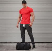Camiseta De Gimnasio Para Hombre Verano Estilo Fitness Corta Manga O-Neck Camiseta Deportiva Moda Camisetas De Entrenamiento Tops Bodybuilding - details 7