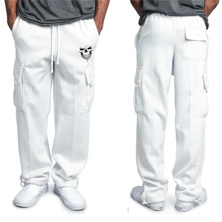 Pantalones Casuales Para Hombre Con Estampado De Tela De Fleece Táctico Multibolsillos Militar Camuflado Ajuste Suave Para Trabajo - 1