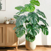 Artificial Monstera De 60-110cm Planta Falsa De Plástico Para Decoración De Casa Y Oficina En Maceta Ornamental Apta Para Festivales - details 3