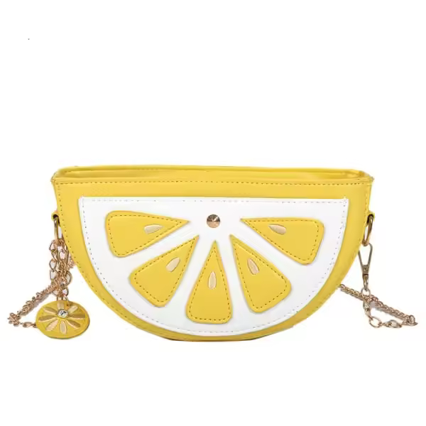 Bolso bandolera de un solo hombro con diseño de Limón y Fruta divertida personalizado, Bolso para teléfono móvil para Mujer - 1