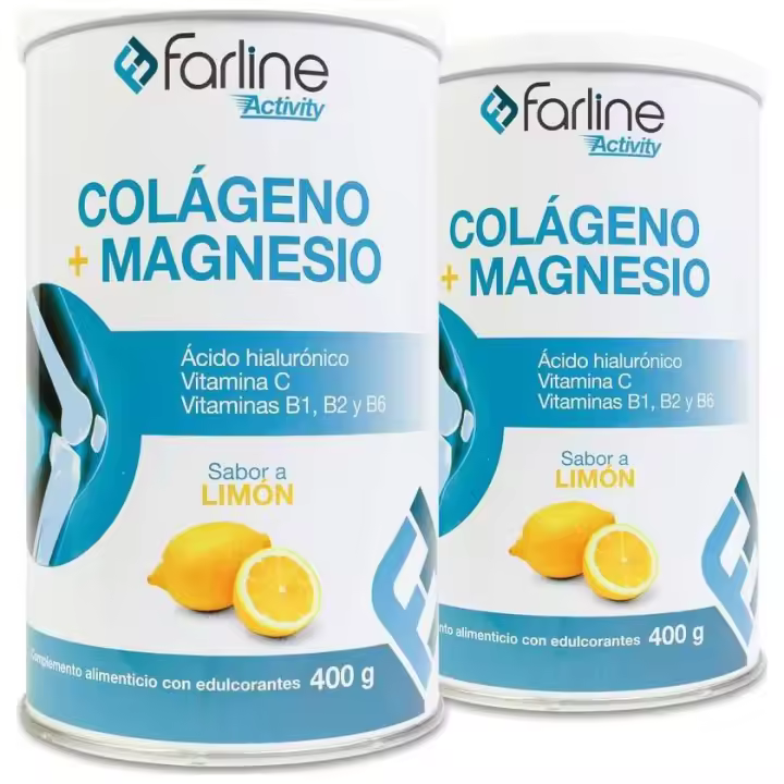 Farline Colágeno + Magnesio + Ac. Hialurónico Sabor Limón 2Uds - 1