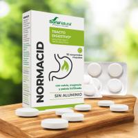 Normacid 32 comprimidos masticables Soria Natural, Acidez estomacal, Digestiones pesadas, Sistema digestivo. Antiácido natural, Magnesio, calcio y potasio. Sin aluminio - details 4