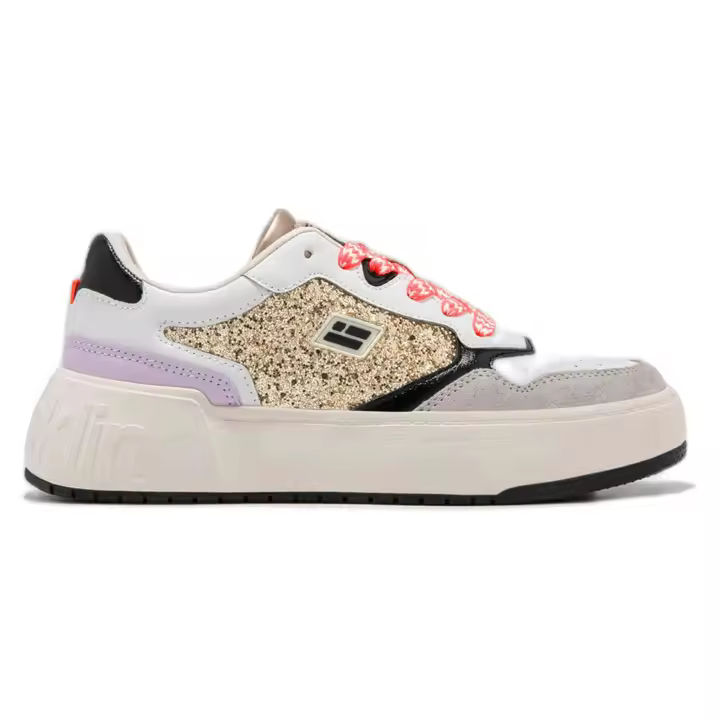 Zapatillas D.Franklin Court Flag Glitter Gold para mujer en color multicolor - 1