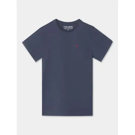 Camiseta Silbon Minilogo Azul Marino - Silbon - 1