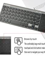 Teclado Inalámbrico Mini 2.4G + Bluetooth Con Touchpad Numérico Para Notebook PC Smart TV 59 Teclas Teclado Inalámbrico Portátil - details 0