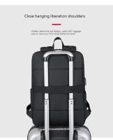 Mochila clásica de nailon para hombre, morral resistente al agua de negocios, de calidad, con carga USB, para ordenador portátil - details 6