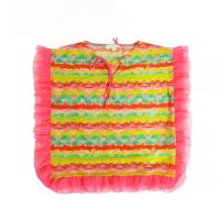 Vestido Kaftan Playa Poncho Niña o Mujer Petit Alo | Rejilla Tie Dye Rosa | Twinning Mamá e Hija- Talla 4 a 18 años S Mujer - details 0