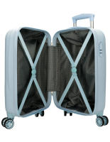 Maleta Happy Stitch Disney Color Celeste 50x33x20cm. ABS Equipaje de Mano Joumma - details 1