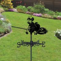 Weathervane De Metal Silueta Artística Decorativa Para Jardín Casa Granja Valla Puerta De Mascota Uso En Techo O Cerca - details 13
