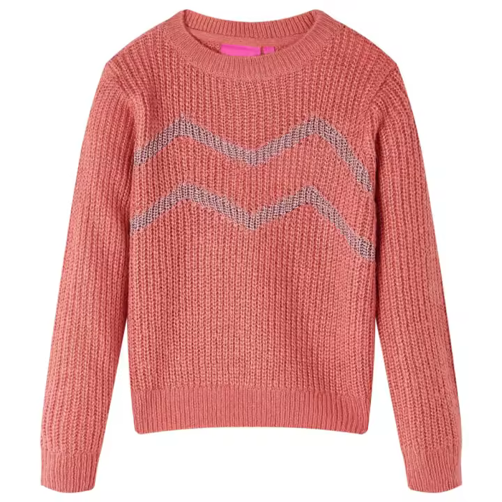 Jersey de punto infantil rosa medio 92 - 1