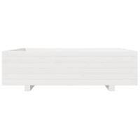vidaXL Jardinera de madera maciza de pino blanco 90x90x26,5 cm - details 3