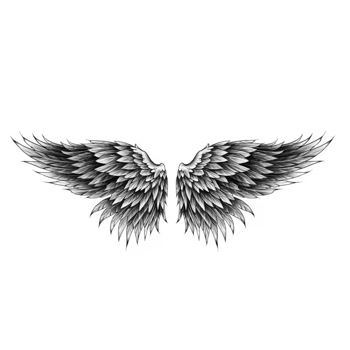 Tatuajes Temporales Grandes Para Hombres Ángeles Super Grandes Impermeables Adhesivos De Arte Corporal Para Espalda Y Pecho 2PCS - 1
