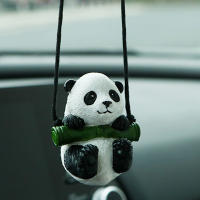 Colgante De Coche Panda Adorno Para Interiores Y Espejo Retrovisor Decoración Automotriz De Cuero Cartoon Tesin - details 2