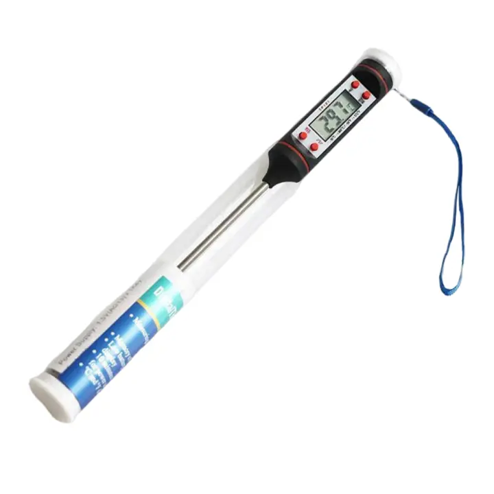 Termómetro Digital De Precisión Alta Para Agua Leche Y Líquidos Con Botón Integrado Y Batería Herramientas De Cocina Domésticas Medidor De Temperatura Sensor - 1