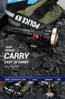 Linterna Táctica LED Recargable USB Con Pantalla De Energía Batería Integrada Luz Fuerte Resistente Al Agua Para Caza Y Camping - details 11