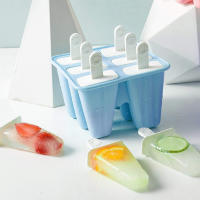Molde De Helado De Silicona Con 12-6 Cavidades Lanzador De Palitos Reutilizables Y Cepillo De Limpieza Fácil De Lanzamiento BPA FREE - details 1