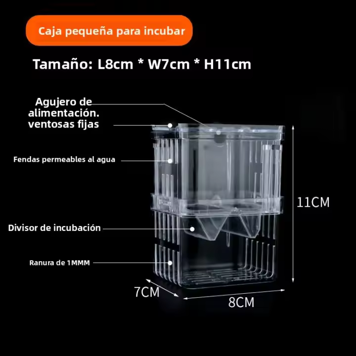Caja De Cría De Peces Peacock Acrílica Para Acuario Caja De Aislamiento Para Peces Tanque De Incubación Hatchería Fabricante WHPHous - 1