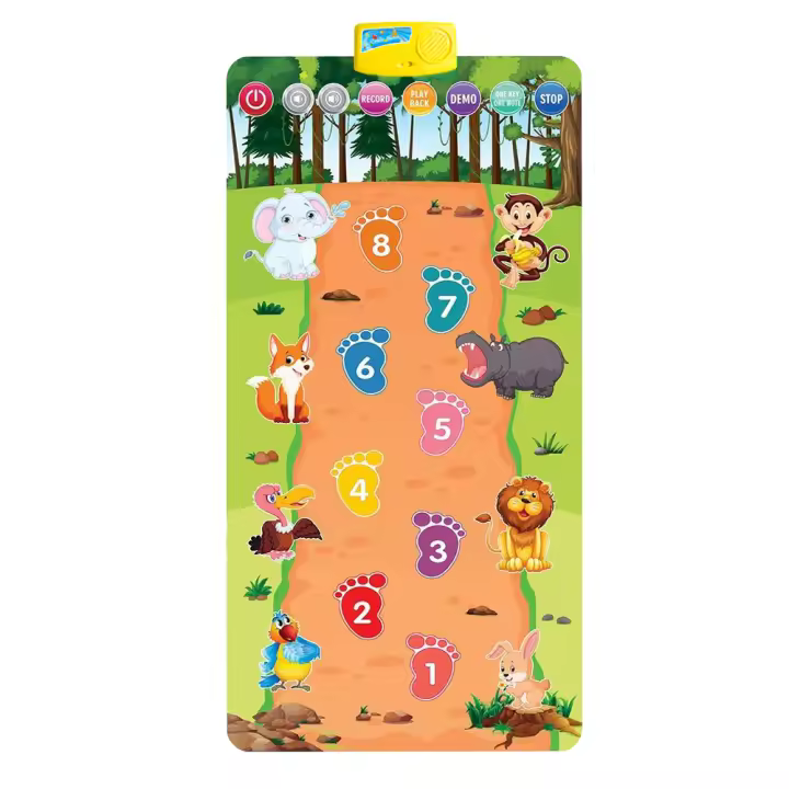 Kids Musical Piano Mat Duet Keyboard Play Mat 20 Keys Floor Piano with 8 Instrument Sound 5 Paly Modes Dance Pad Puzzle Toys - 1