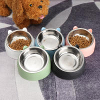 Tazón De Alimentos Para Mascotas De Acero Inoxidable Resistente Al Caídas Con Boca Oblicua Protege La Columna Vertebral Del Cuello Para Gatos Y Perros Durable Y Limpieza Fácil - details 12