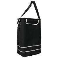 Carro de Compras vidaXL con Ruedas y Asa Ajustable Negro 40 L - details 1