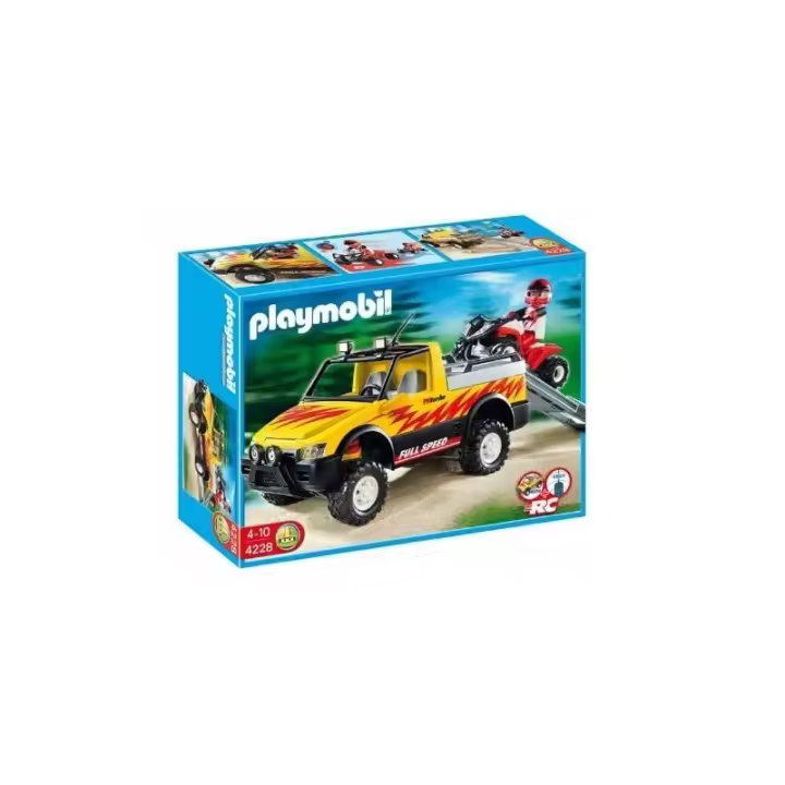 Playmobil 4228 Pick-Up con Quad de Carreras edad +4 años 22P4228 - 1