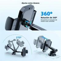 Soporte Universal Para Teléfono Móvil 360° Para Parabrisas De Coche Soporte De Mesa De Coche Adhesivo Para iPhone 17 16 15 Samsung Xiaomi - details 5