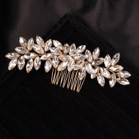 Peine De Novia Con Cristales De Rhinestone En Rosa Oro Y Plata Accesorio De Cabello Para Mujer Joyería De Cabeza Para Boda - details 3