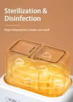 Calienta Biberones | Esterilizador Biberones | Calentador rápido de alimentos para bebés 8-en-1 y descongelador Calentador pantalla LCD Control preciso de temperatura para leche materna(baby food) - details 10