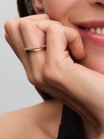 Pandora - Anillo de Doble Banda-Baño de Oro de 14K - details 1