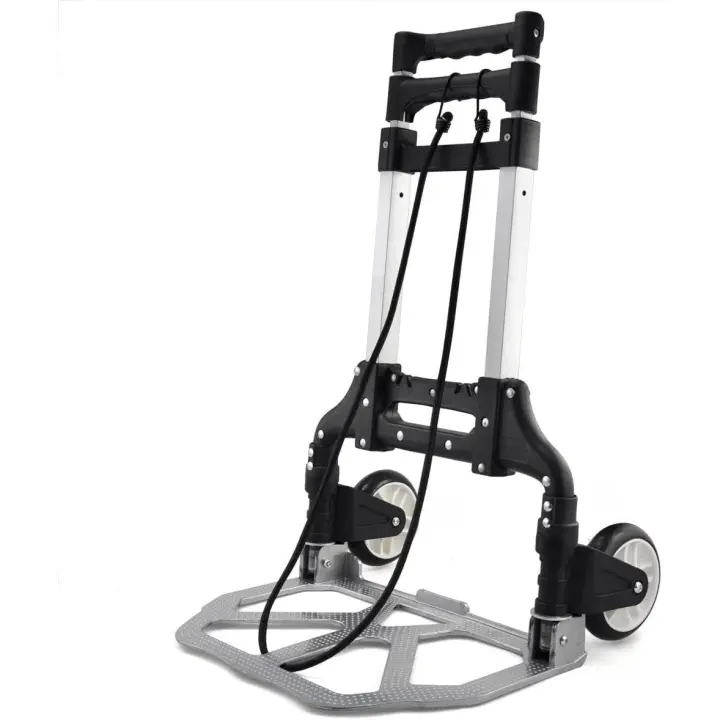 Carretilla de Mano Portátil Plegable Carro Ligero Aluminio Equipaje Hogar Almacén Jardín Oficina Coche 75kg. - 1