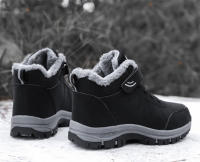 Botas Impermeables Para Hombres Y Mujeres 2023 Botines De Invierno Con Cierre De Correa Botas De Nieve De Hiking Material De Suela TPR Lining De Peluche Corto - details 10