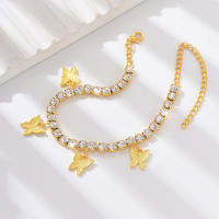 Pendiente De Mariposa Brillante Para Mujer Cadena De Pies Moda Casual Para Viajes Y Fiestas Regalo Ideal 6028 - details 4