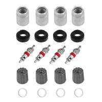 Kit De Reparación Y Mantenimiento De Sensores De Presión De Neumáticos Para Coche 4 Piezas Con Cubiertas De Válvula Y Goma - details 1