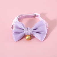 Collar De Princesa Para Gatos Y Perros Teddy Y Caniches En Veludo Con Borla Y Lazo De Perla Antigolpes Cadenita De Fantasía - details 2