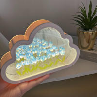 Lámpara De Noche Creativa Tulipán Nube Mar De Flores Luz Atmosfera Transparente Regalo Para Amantes Del Qixi Decoración De Escritorio - details 2
