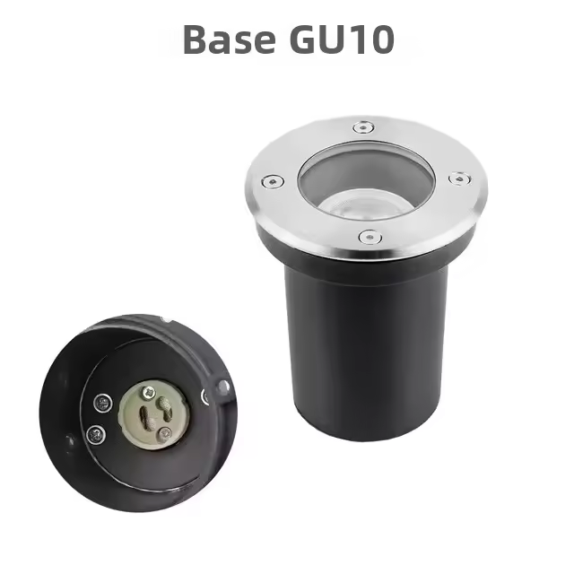 Lámpara Subterránea LED GU10/Mr16 Para Jardín Y Caminos IP65 Protección Completa Foco De Piso Redondo/Cuadrado Fuente De Luz Exterior - 1