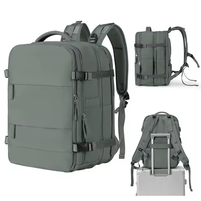 Mochila De Viaje Portátil 45L Expansible Resistente Al Agua Con Compartment Para Portátil Para Hombres Y Mujeres Mochila De Fin De Semana Aprobada Para Avión - 1