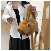 Mochila De Peluche Capybara Kawaii Moda Muñeco De Peluche Bolsa Infantil Mochila De Hombro Mini Bolsa Regalos Para Novia - details 20