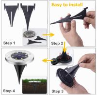 Outdoor solar lights, 8 garden lights, 8LED solar stainless steel underground lights - details 4