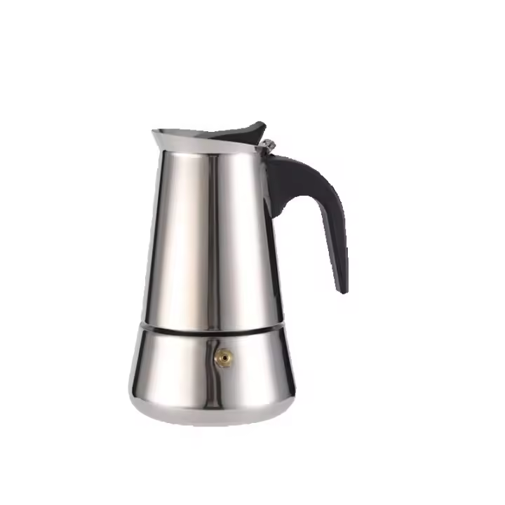 PORCHEDDU Cafetera espresso para Estua, cafetera espresso de Maple inoxidable de 200 ml Y 4 Tazaspara Cocina de inducción - 1