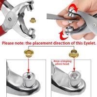 Kit De Herramientas Para Ojales Y Ganchos Metálicos 6/12mm 150/320/400 Piezas Para Manualidades Y Costura De Cuero Ropa Cinturones Sombreros - details 0