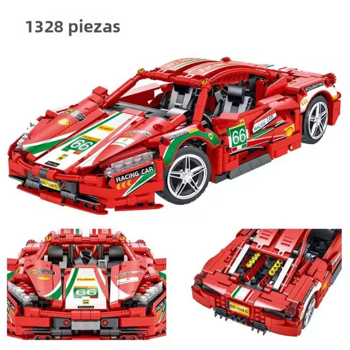 Kit De Construcción De Coche De Carreras Técnicas Super Mork Original 1397 Piezas Bloques De Construcción Para Niños Juguetes De Bloques De Pila Para Niños Y Niñas Regalos Para Niños - 1