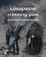 Palo De Caminar Plegable Para Senderismo Y Camping Con 5 Secciones Manija Antideslizante De Espuma Telescópico Fácil De Guardar Para Ancianos Material De Carbono Acero Inoxidable - details 0