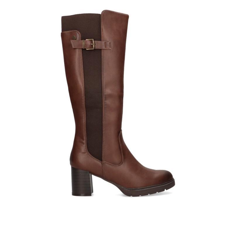 Bota Hispaflex - Mujer - Tacón Alto - Modelo 23250 - Color Cuero