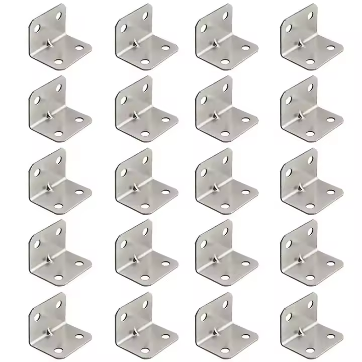 20PCS Bisagra De Esquina Desmontable 90 Grados Para Madera Accesorios De Mobiliario Cama Armario Fijación Angulo Derecho - 1